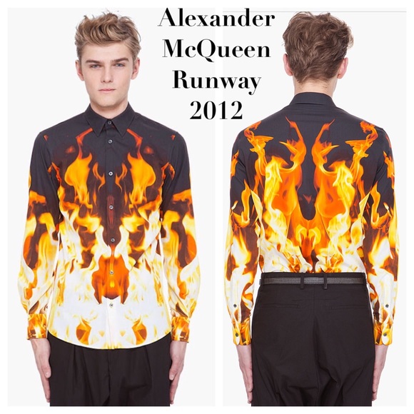 Alexander McQueen Other - Alexander McQueen fire flame shirt